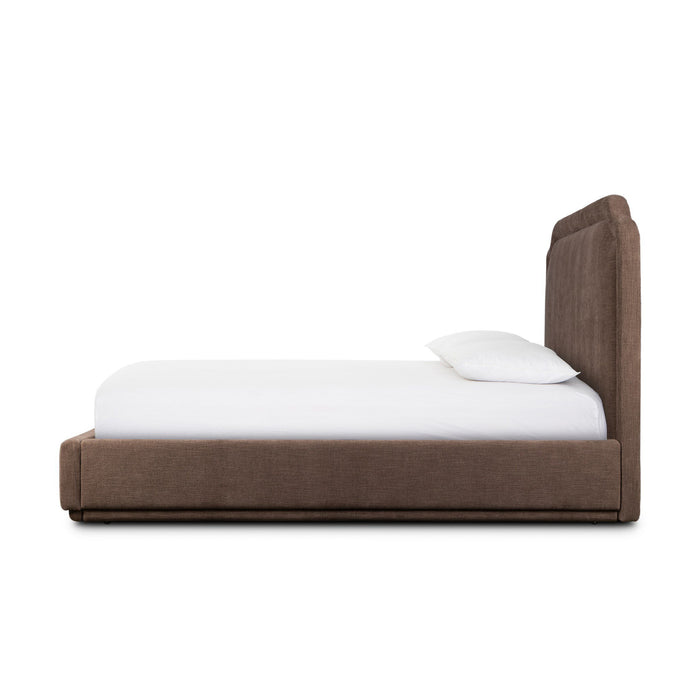 Coffee Bergere Platform King Bed