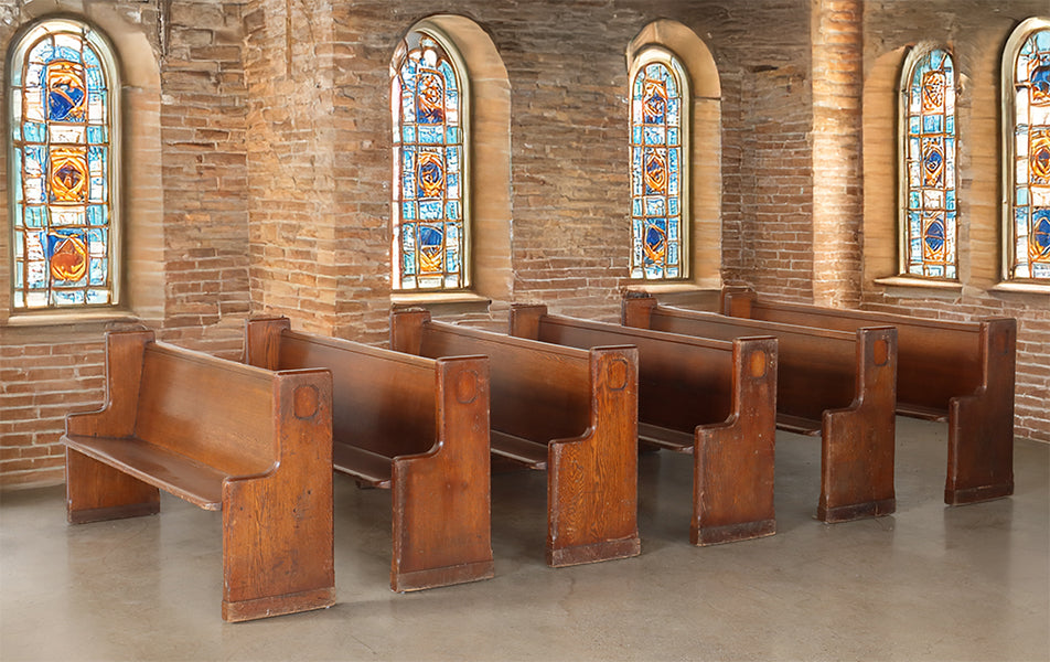 Medium Oak Bench / Church Pew