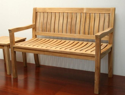 Classic Teak Bench with Back 7