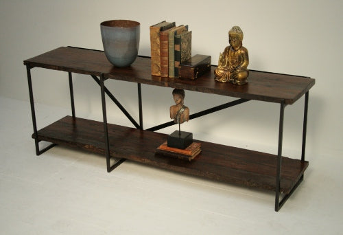 Recycled Wood Low Bookcase 8