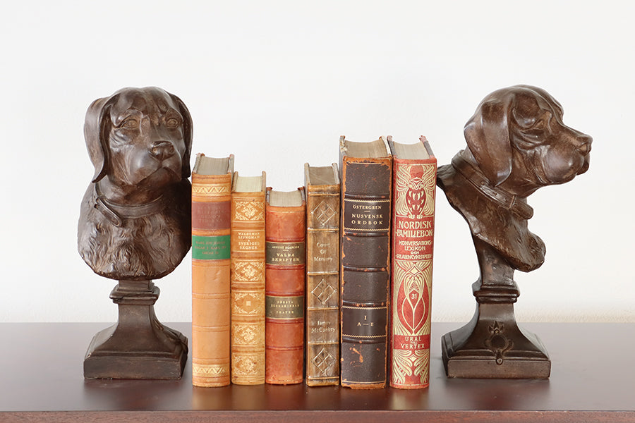 Pair of Dog Head Bookends