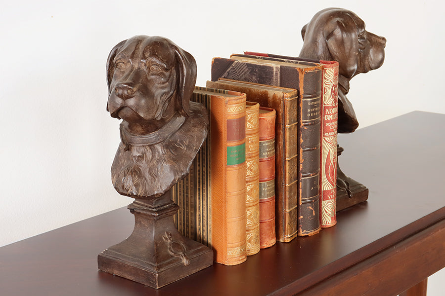 Pair of Dog Head Bookends