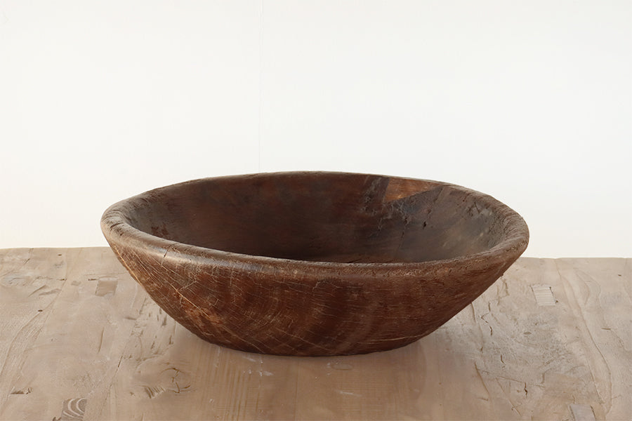 Large Antique Wood Bowl