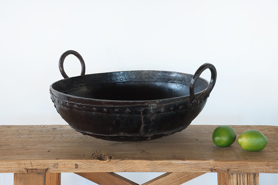 Iron Bowl with Loop Handles
