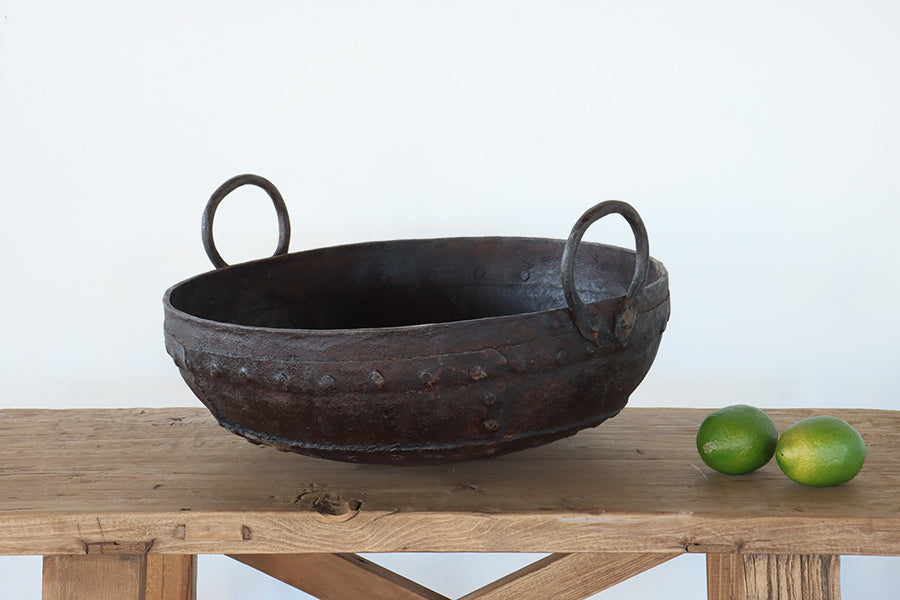 Iron Bowl with Loop Handles