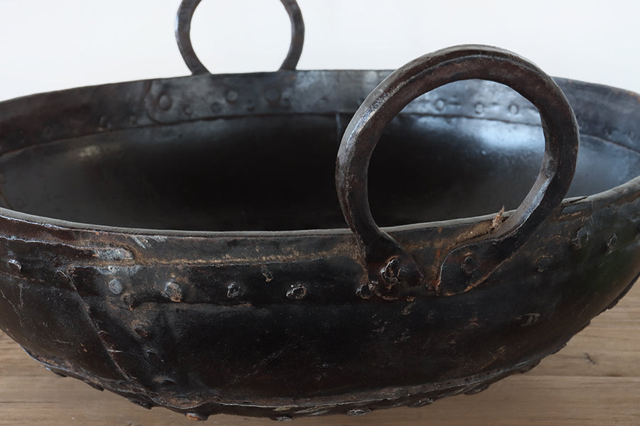 Iron Bowl with Loop Handles