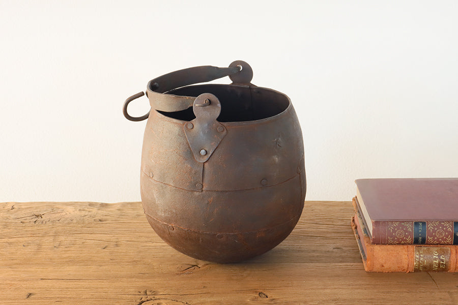 Recycled Metal Pot with Handle