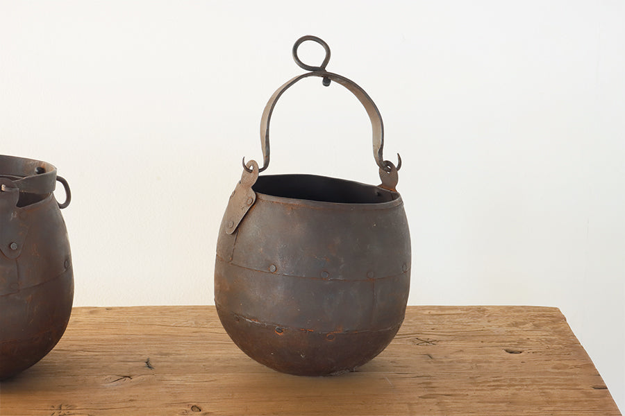 Recycled Metal Pot with Handle