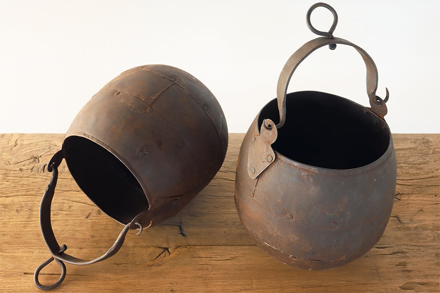 Recycled Metal Pot with Handle