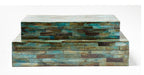 Set of 2 Verdigris Covered Boxes 8