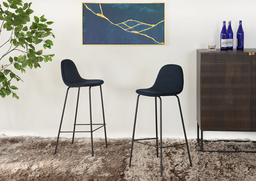 Azul Velvet Bar Stool