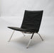 Black Leather Kjaerholm Style Lounge Chair 8