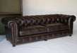 Brown Leather Chesterfield Sofa 9