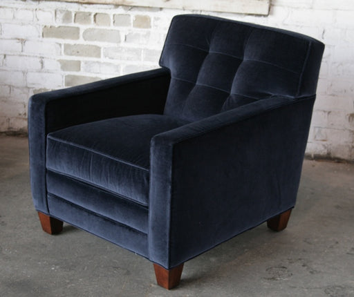 Navy Velvet Tufted Club Chair 2 8
