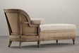 Deconstructed French Victorian Right Arm Chaise in Sand Belgian Linen 3 1