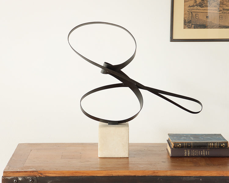 Wind & Ice Iron and Marble Figure - Cleared Décor