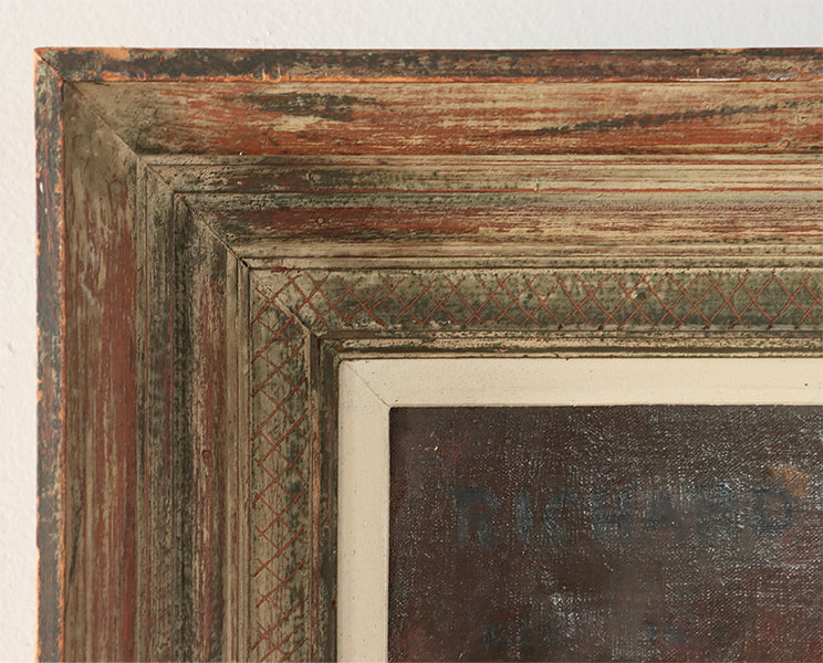 Antique American Male Portrait Oil Painting 25W x 31H - Cleared