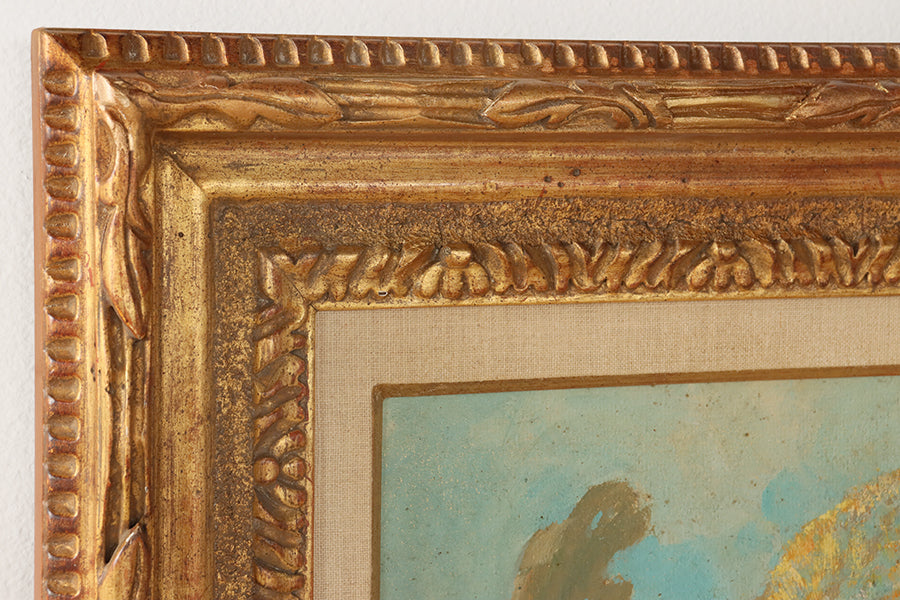 Antique American Fall Impressionist Landscape 32W x 28H - Cleared