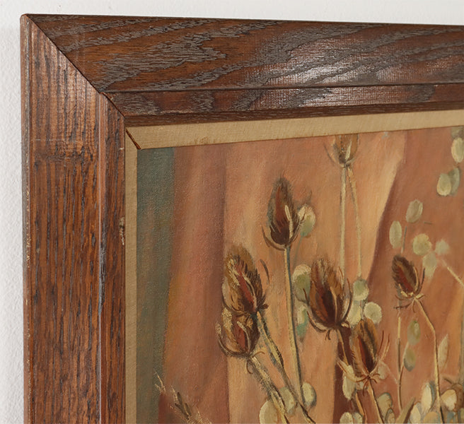 Antique Still Life Floral Oil Painting 26W x 30H - Cleared