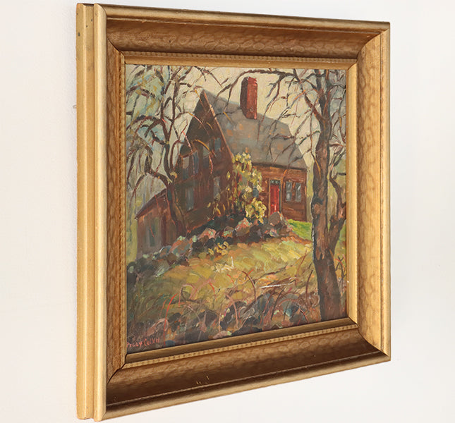 Antique American Impressionist Landscape - Cleared 26W x 22H - Cleared