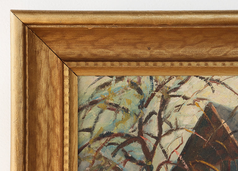 Antique American Impressionist Landscape - Cleared 26W x 22H - Cleared