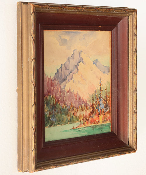Antique Impressionist Mountain Landscape - 8W x 9H - Cleared