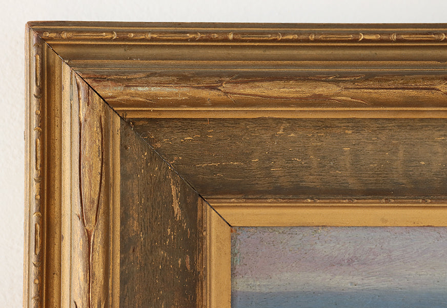 Antique American Seascape Oil Painting - 27W x 23H - Cleared