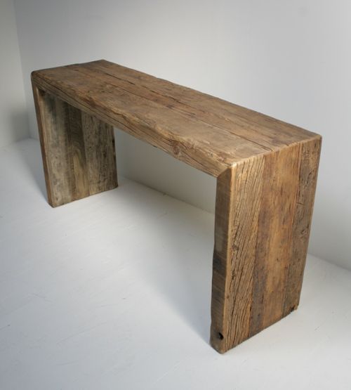 Bleached Pine Console Table 10