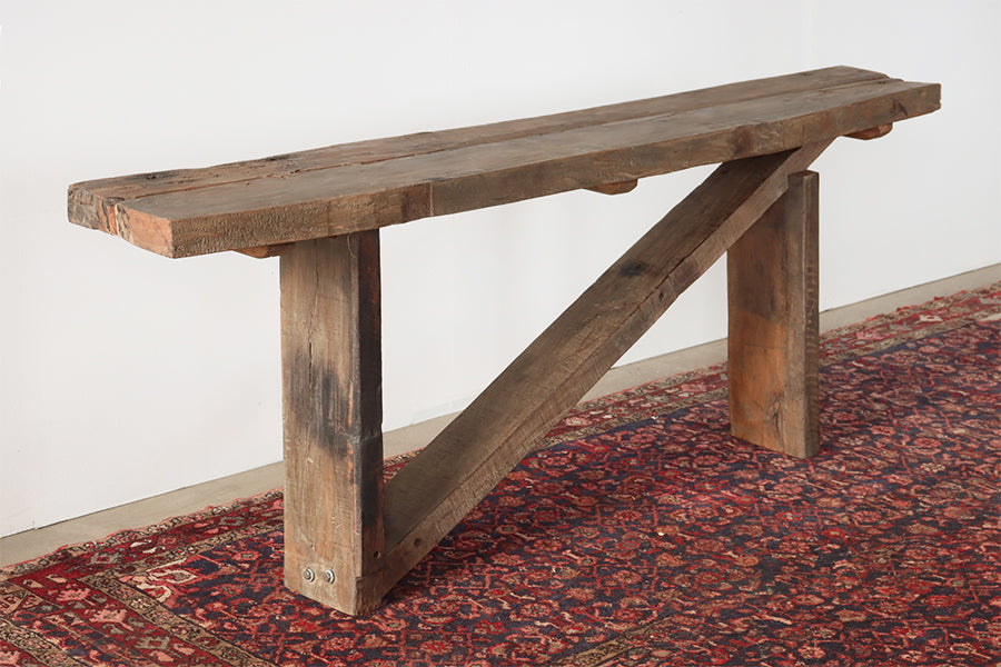 Slanted Beam Reclaimed Console