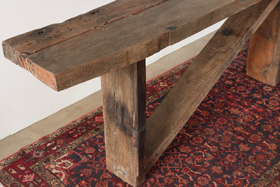 Slanted Beam Reclaimed Console