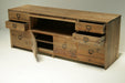 Reclaimed Bleached Pine Media Console open 8