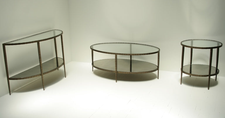 CT114 ET182 Coffee Table in Antique Nickel Finish 1 9