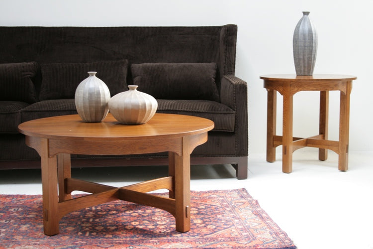 ET219 Arts and Crafts Round End Table
