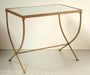 Antiqued Gold Tea Table with Mirrored Top 8