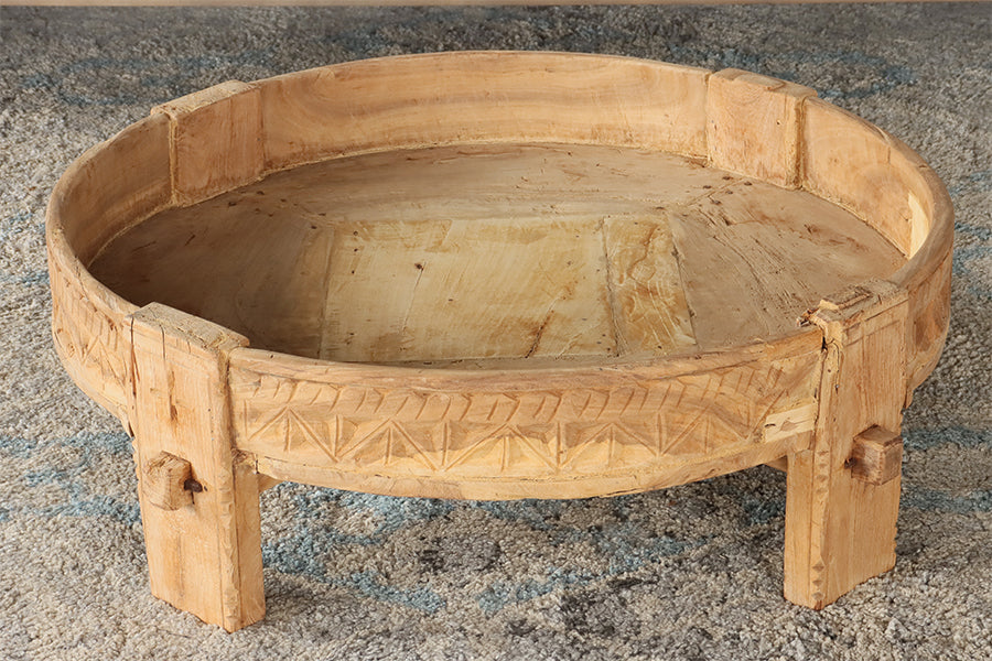 Antique Indian Style Low Tea Table