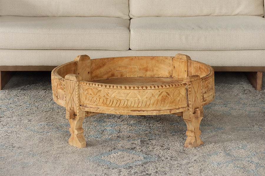 Antique Indian Style Low Tea Table