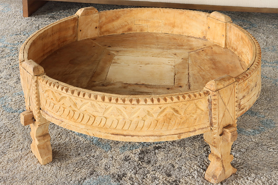 Antique Indian Style Low Tea Table