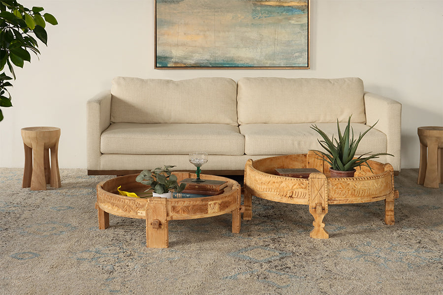 Antique Indian Style Low Tea Table