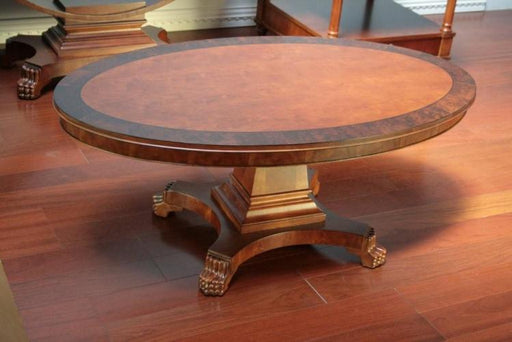 Cherry and Walnut Burl Oval Coffee Table 7