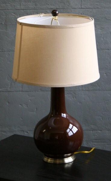 Chocolate Brown Porcelain Table Lamp 7