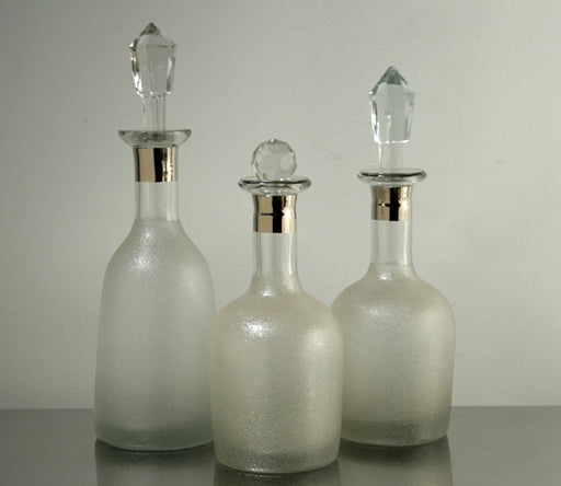 Set of 3 Crackle Decanters 8