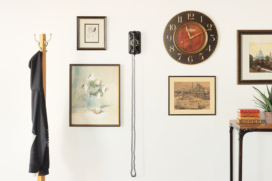 Vintage-Inspired Black Wall Phone