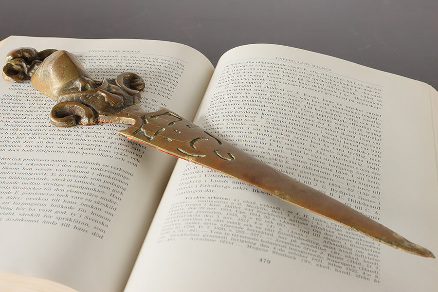Large Brass Medieval Letter Opener