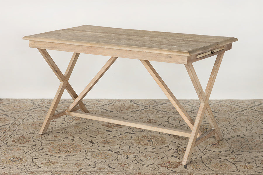 Whitewash X Base Desk