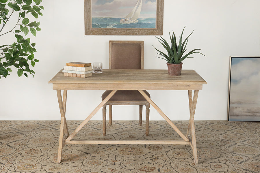 Whitewash X Base Desk