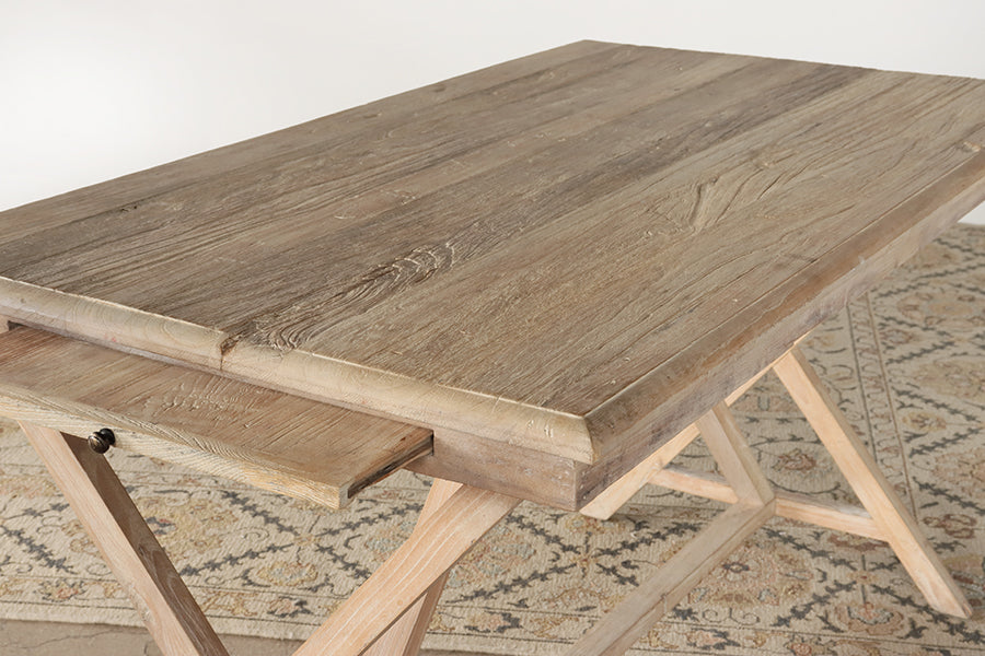 Whitewash X Base Desk