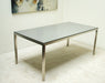 Office Table with Metal Frame and Grey Laminate Top 1