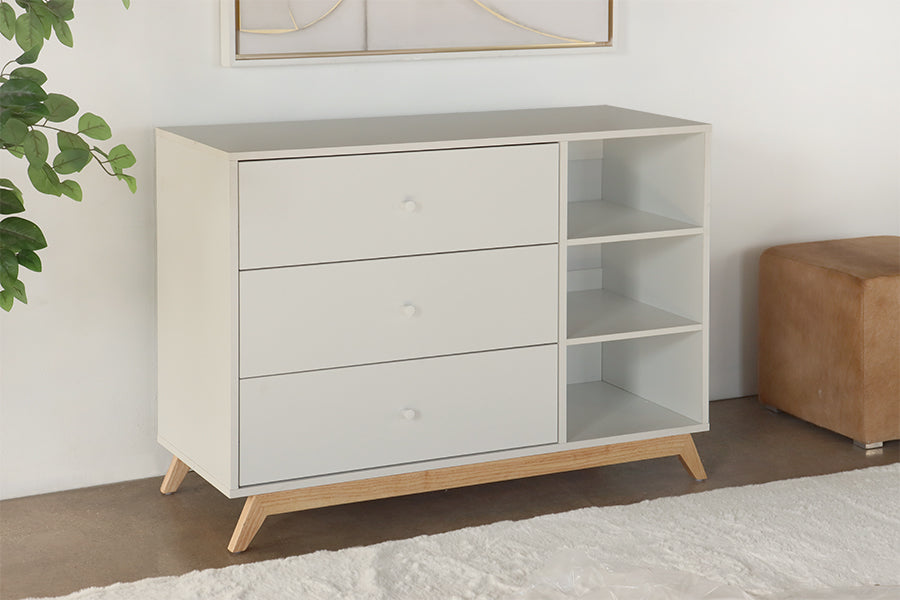 White 3-Drawer Nursery Dresser