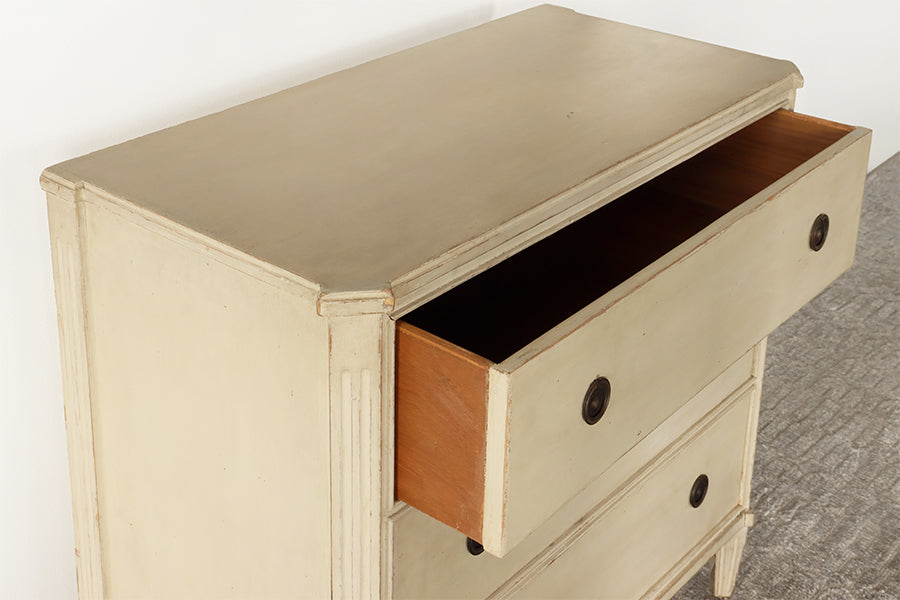 Chelsea Textiles Antique White Gustavian Dresser
