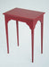 Chelsea Textiles Gustavian Side Table With Curved Sides in Crimson Lacquer 1 9